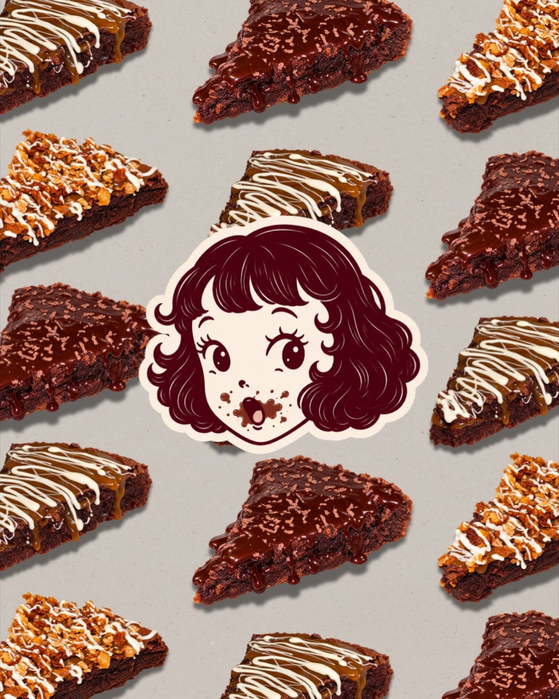 Padrão de brownies com a logo